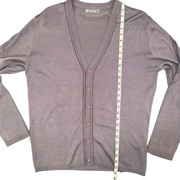 ‼️CLEARANCE ‼️ LAST CHANCE‼️ MYN Grey Cardigan size Men’s 2XL - Picture 7 of 17